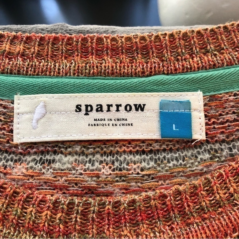 SPARROW long sleeve crewneck sparkly sweater size L #w1015 - Picture 6 of 11